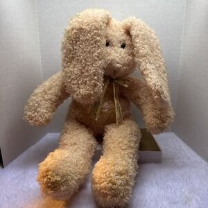 Vintage‎ Yangee 18"  Pink Bunny Rabbit Pink Floral Bow Plush Stuffed Animal